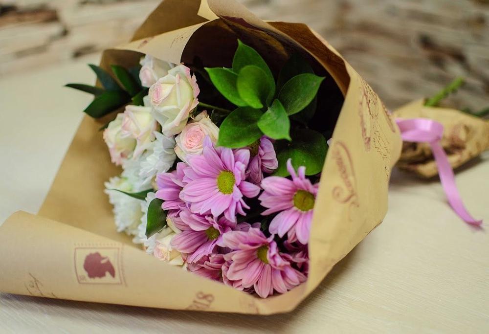 Букет цветов из: Розы и Хризантемы в Майский Тульская область