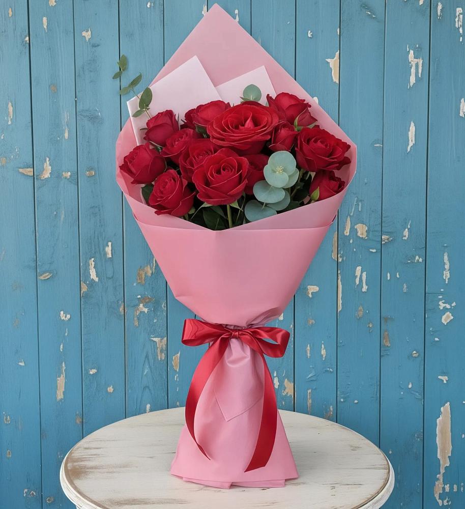 Букет красный бархат в Майский Тульская область Букет цветов из: Розы в Майский Тульская область