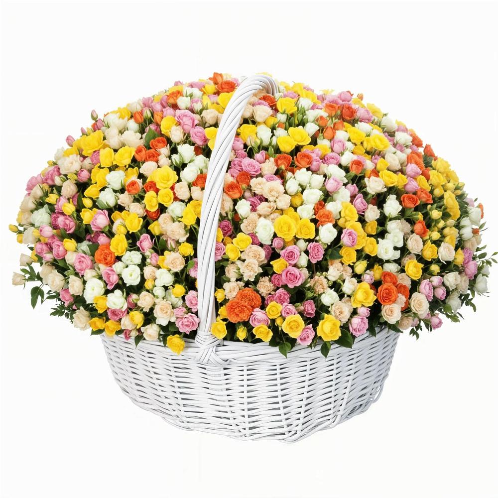 Премиум корзина Кустовых Роз в Майский Тульская область Премиум букет из: Розы в Майский Тульская область