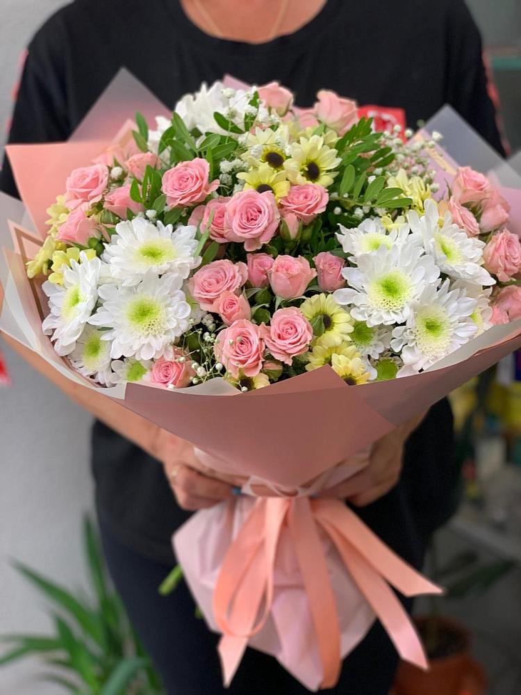 Букет цветов из: Розы и Хризантемы в Майский Тульская область