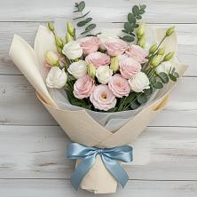 Букет шампанское в Майский Тульская область Букет цветов из:  Лизиантусы в Майский Тульская область