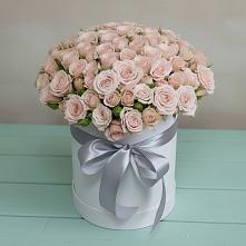 Цветочная композиция из Розы в шляпной коробке в Майский Тульская область