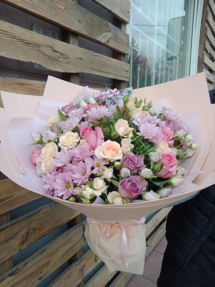 Букет фея в Майский Тульская область Букет цветов из: Розы и Хризантемы в Майский Тульская область