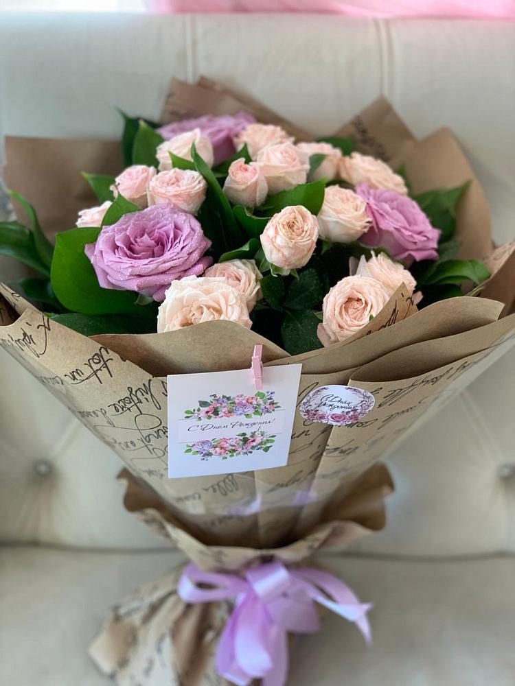 Букет розовая сирень в Майский Тульская область Букет цветов из: Розы в Майский Тульская область