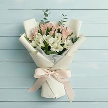 Букет Утренний поцелуй в Майский Тульская область Букет цветов из:  Альстромерии в Майский Тульская область