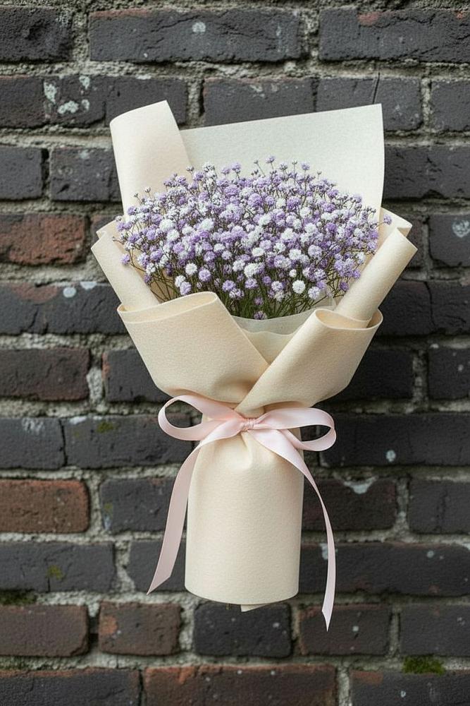 Букет Нежные чувства в Майский Тульская область Букет цветов из: Гипсофила в Майский Тульская область