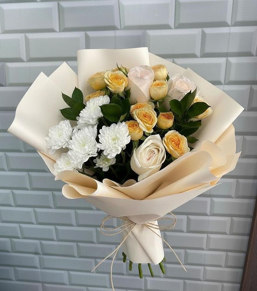 Букет цветов из: Розы и Хризантемы в Майский Тульская область