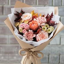 Букет осеннее настроение в Майский Тульская область Букет цветов из:  Гвоздики, Хризантемы и Розы в Майский Тульская область