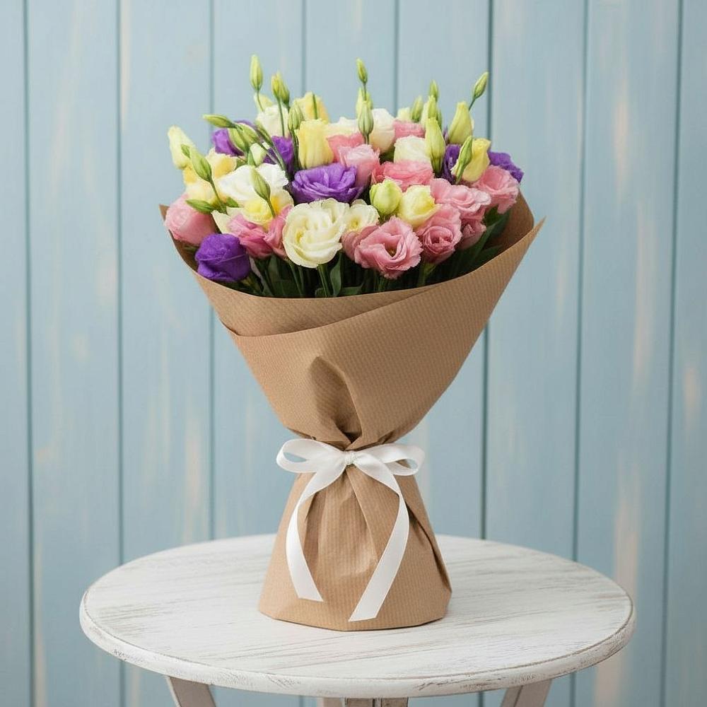 Букет Цветная эустома в Майский Тульская область Букет цветов из: Лизиантусы в Майский Тульская область