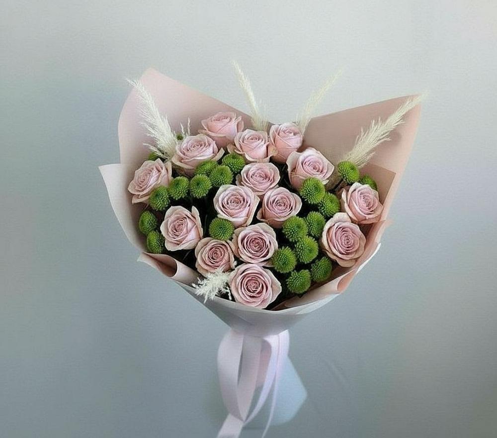 Букет доброе утро в Майский Тульская область Букет цветов из: Розы и Хризантемы в Майский Тульская область