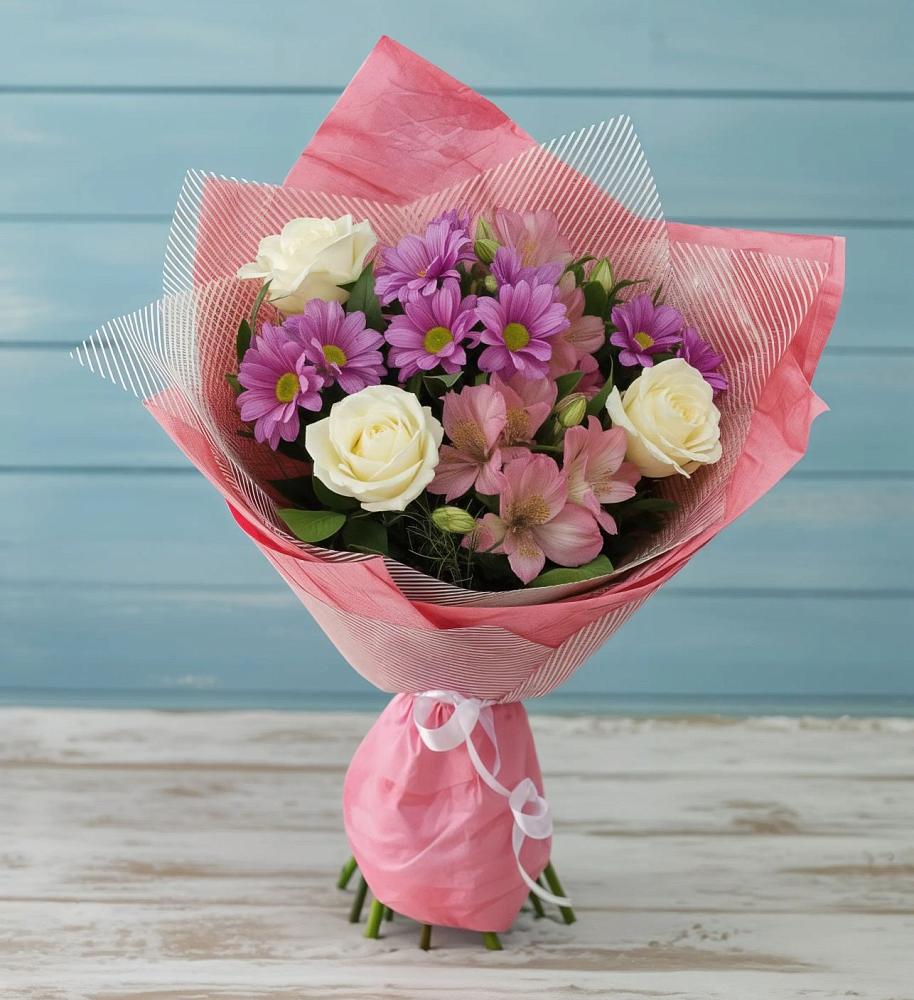 Букет комплимент в Майский Тульская область Букет цветов из: Герберы в Майский Тульская область